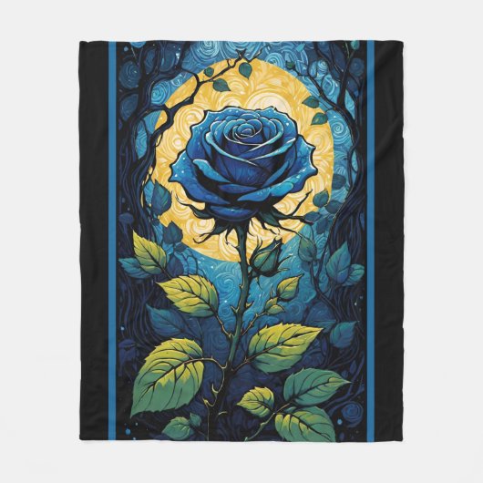 Blaue Rose Reben 3 Fleecedecke (Vorderseite)