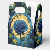 Blaue Rose Reben 3 Gabel Geschenkschachtel (Geöffnet)