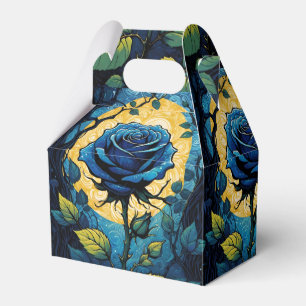 Blaue Rose Reben 3 Gabel Geschenkschachtel