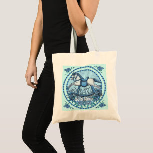 Blaue Rose Rockpferd Tragetasche