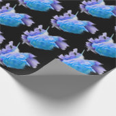 Blaue Rose, romantisches florales Wasserfarbenwrap Geschenkpapier (Ecke)