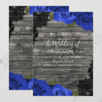Blaue Rose Rustikale Hochzeit aus Holz