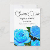 Blaue Rose Save The Date (Vorderseite)
