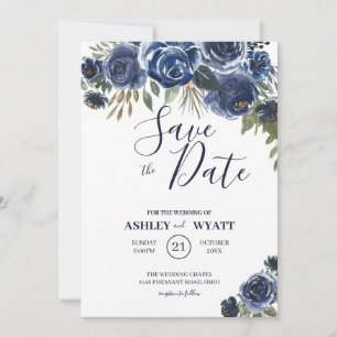 Blaue Rose Save The Date