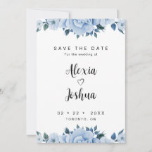 Blaue Rose Save the Date