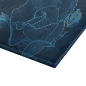 Blaue Rose Schneidebrett (Ecke)