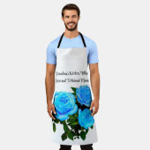Blaue Rose Schürze (Getragen)