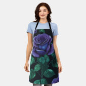 Blaue Rose Schürze (Getragen)