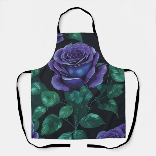Blaue Rose Schürze (Vorderseite)