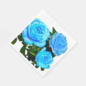 Blaue Rose Serviette (Ecke)