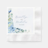 Blaue Rose Serviette (Vorderseite)