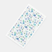 Blaue Rose Serviette (Ecke)