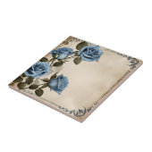 Blaue Rose Shabby Fliese (Seite)