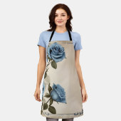 Blaue Rose Shabby Schürze (Getragen)