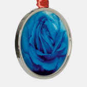 BLAUE ROSE SILBERNES ORNAMENT (Rechts)