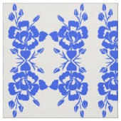 Blaue Rose Silhouette Baumwollgewebe Stoff (Muster)