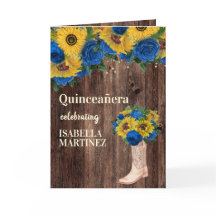 Blaue Rose Sonnenblumen Cowgirl Foto Quinceañera
