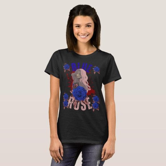 BLAUE ROSE T - Shirt (Vorne ganz)