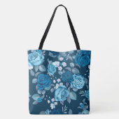 Blaue Rose Tasche (Rückseite)