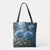 Blaue Rose Tasche (Rückseite)