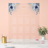 Blaue Rose Taufe Sitzkarte Acrylschild (Hochzeit)