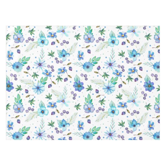 Blaue Rose Tischdecke (Vorderseite (Horizontal))