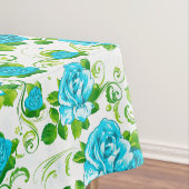 Blaue Rose Tischdecke (Beispiel)