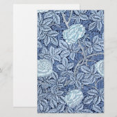 Blaue Rose Traum Briefpapier (Vorne/Hinten)