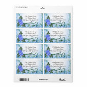 Blaue Rose und Bänder für Etiketten (Vorne)