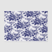 Blaue Rose und Bienen Seidenpapier (Vorderseite)