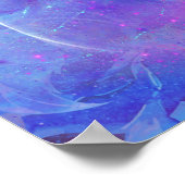 Blaue Rose und Blauer Schmetterling Poster (Ecke)