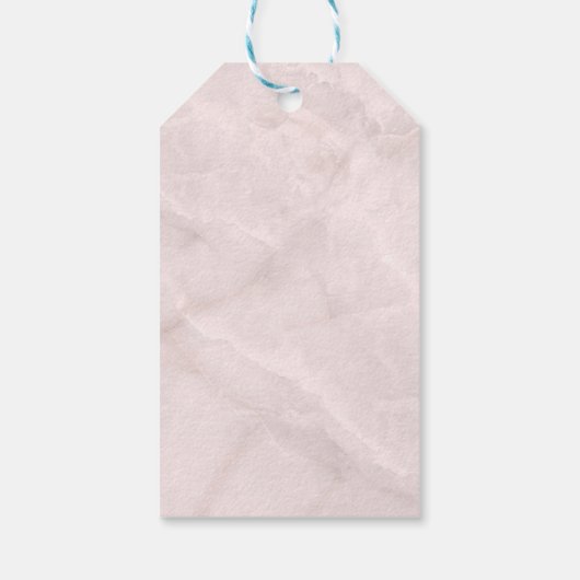 Blaue Rose und Blumenstrauß Muttertag Geschenkanhänger (Rückseite)