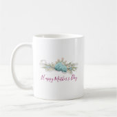 Blaue Rose und Blumenstrauß Muttertag Kaffeetasse (Links)