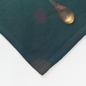 "Blaue Rose und Christliches Kreuz" Fleecedecke (Ecke)