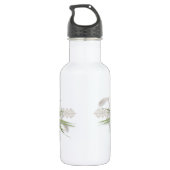 Blaue Rose und Crown Floral Bouquet Edelstahlflasche (Rückseite)