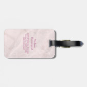 Blaue Rose und Crown Floral Bouquet Gepäckanhänger (Rückseite horizontal)