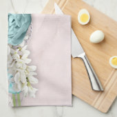 Blaue Rose und Crown Floral Bouquet Geschirrtuch (Viertel Falte)