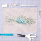Blaue Rose und Crown Floral Bouquet Seidenpapier (Handwerk)