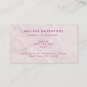 Blaue Rose und Crown Floral Bouquet Visitenkarte (Rückseite)