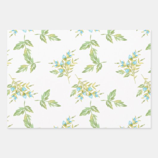 Blaue Rose und Folien Geschenkpapier Set (Vorderseite 3)