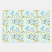 Blaue Rose und Folien Geschenkpapier Set (Vorderseite)