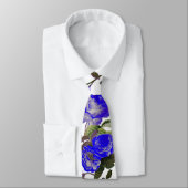 BLAUE ROSE UND GELBE SCHNITTSTELLEN KRAWATTE (Gebunden)