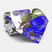 BLAUE ROSE UND GELBE SCHNITTSTELLEN KRAWATTE (Gerollt)