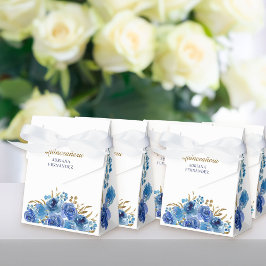 Blaue Rose und Goldleaf, Personalisierte Blüte Geschenkschachtel