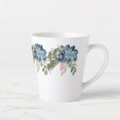Blaue Rose und Iris Zeitgenössische Latte-Tasse Milchtasse (Rechts)