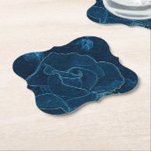 Blaue Rose Untersetzer (angewinkelt)