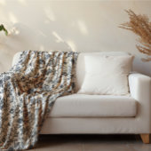 Blaue Rose Vine Pattern Toile Fleecedecke