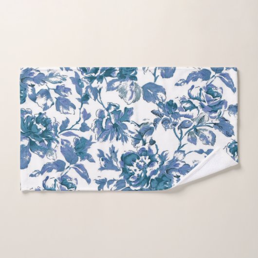 Blaue Rose Vintag Badhandtuch Set (Handtuch)