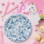 Blaue Rose Vintag Botanischer Garten Pappteller (Party)