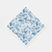 Blaue Rose Vintag Botanischer Garten Serviette (Ecke)